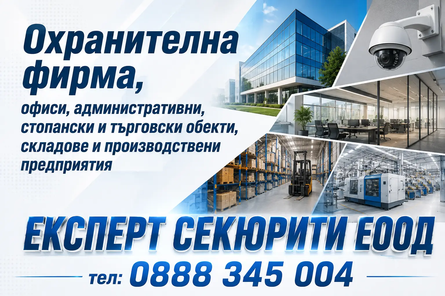Охранителна фирма, офиси, административни, стопански и търговски обекти, складове и производствени предприятия